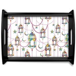 Hanging Lanterns Black Wooden Tray - Large