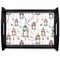Hanging Lanterns Black Wooden Tray - Large