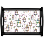 Hanging Lanterns Black Wooden Tray - Small
