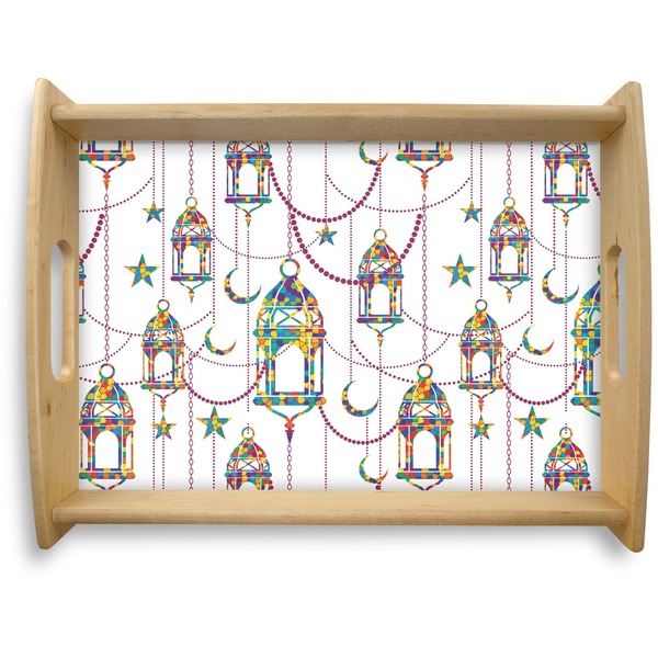 Custom Hanging Lanterns Natural Wooden Tray - Large
