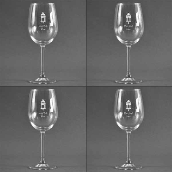 Arabian Lamps Set of Four Personalized Wineglasses (Approval)