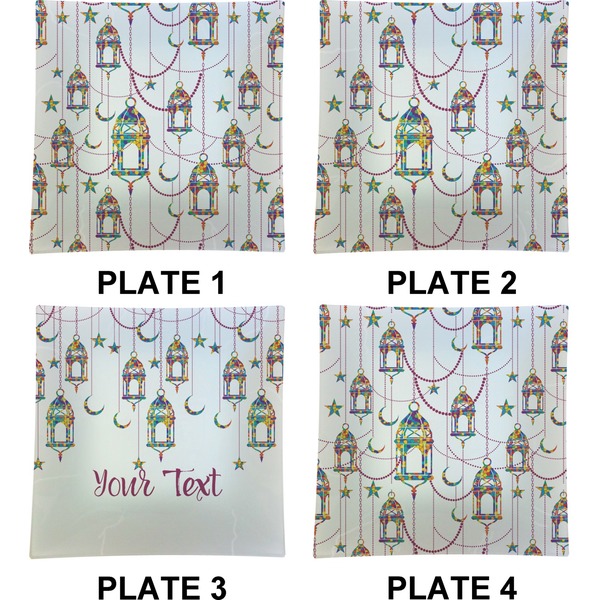 Arabian Lamps Set of Square Dinner Plates (Approval)