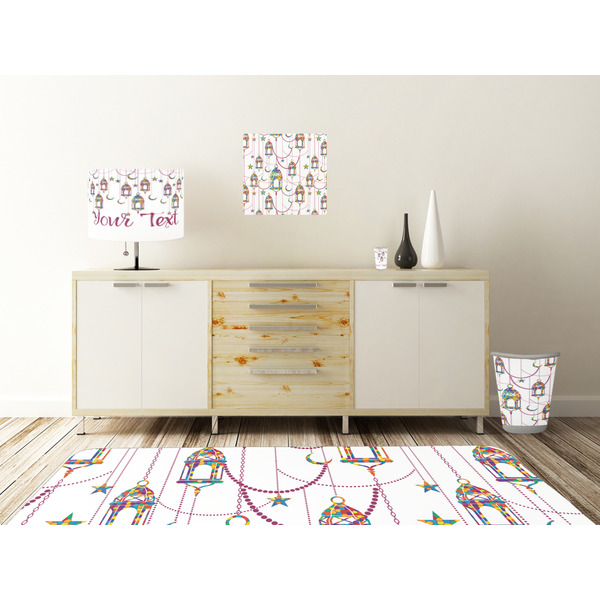 Arabian Lamps Square Wall Decal Wooden Desk