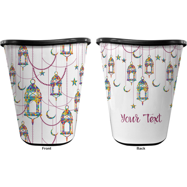 Arabian Lamps Trash Can Black - Front and Back - Apvl