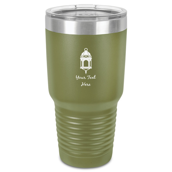 Hanging Lanterns 30 oz Stainless Steel Ringneck Tumbler - Olive - Front