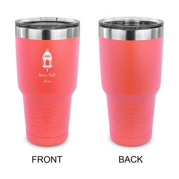 Hanging Lanterns 30 oz Stainless Steel Ringneck Tumblers - Coral - Single Sided - APPROVAL