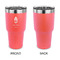 Hanging Lanterns 30 oz Stainless Steel Ringneck Tumblers - Coral - Single Sided - APPROVAL