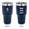 Hanging Lanterns 30 oz Stainless Steel Tumbler - Navy - Double Sided