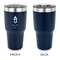 Hanging Lanterns 30 oz Stainless Steel Ringneck Tumblers - Navy - Single Sided - APPROVAL