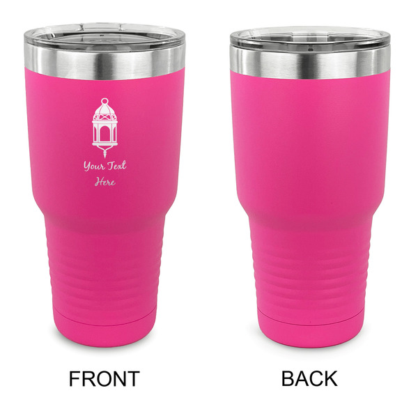 Hanging Lanterns 30 oz Stainless Steel Ringneck Tumblers - Pink - Single Sided - APPROVAL