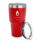Hanging Lanterns 30 oz Stainless Steel Ringneck Tumblers - Red - LID OFF