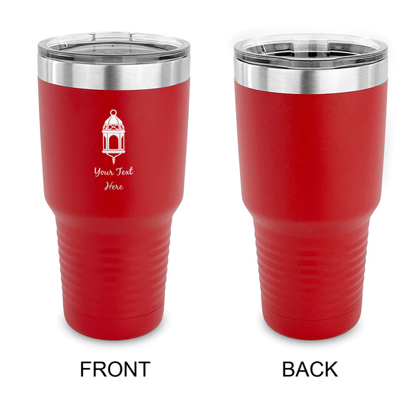 Hanging Lanterns 30 oz Stainless Steel Ringneck Tumblers - Red - Single Sided - APPROVAL