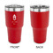 Hanging Lanterns 30 oz Stainless Steel Ringneck Tumblers - Red - Single Sided - APPROVAL
