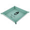Hanging Lanterns 9" x 9" Teal Leatherette Snap Up Tray - MAIN