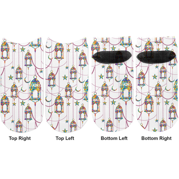 Hanging Lanterns Adult Ankle Socks - Double Pair - Front and Back - Apvl