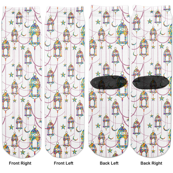 Hanging Lanterns Adult Crew Socks - Double Pair - Front and Back - Apvl