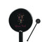 Hanging Lanterns 5.5" Round Plastic Stir Sticks - Black - Single Sided