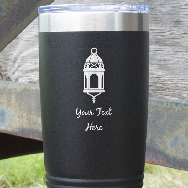 Hanging Lanterns Black Polar Camel Tumbler - 20oz - Close Up