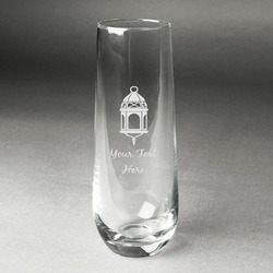 Hanging Lanterns Champagne Flute - Stemless Engraved