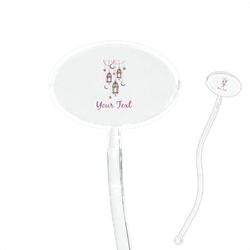 Hanging Lanterns 7" Oval Plastic Stir Sticks - Clear