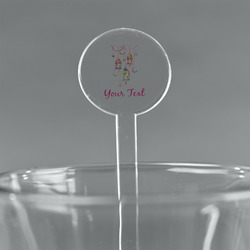 Hanging Lanterns 5.5" Round Plastic Stir Sticks - Clear
