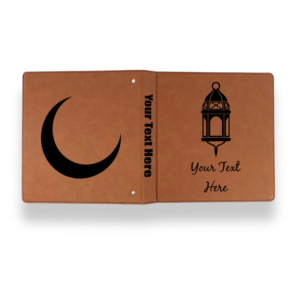 Hanging Lanterns Leather Binder - 1" - Rawhide - Back Spine Front View