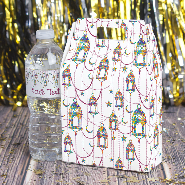 Hanging Lanterns Gable Favor Box - In Context