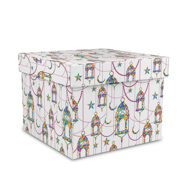 Custom Hanging Lanterns Gift Box with Lid - Canvas Wrapped - Medium