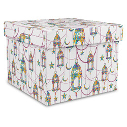 Hanging Lanterns Gift Box with Lid - Canvas Wrapped - XX-Large