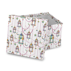 Hanging Lanterns Gift Box with Lid - Canvas Wrapped