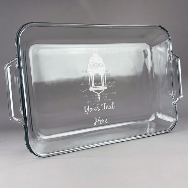 Custom Hanging Lanterns Glass Baking Dish with Truefit Lid - 13in x 9in