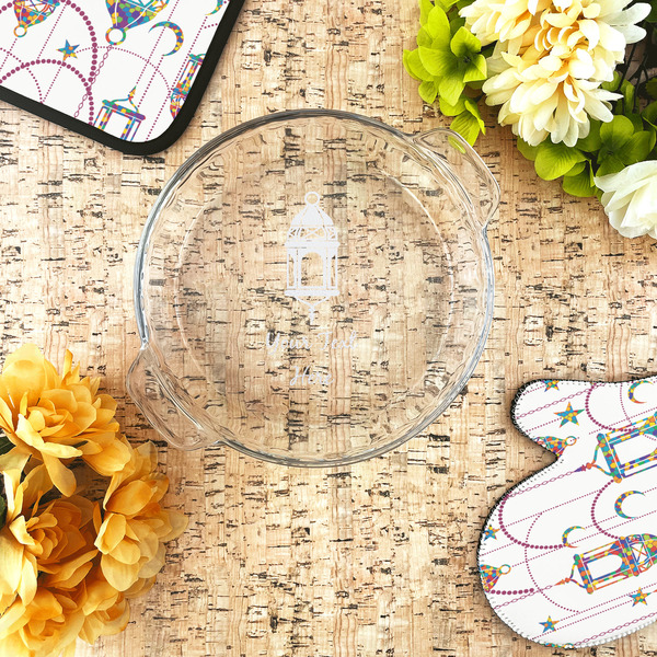Hanging Lanterns Glass Pie Dish - LIFESTYLE