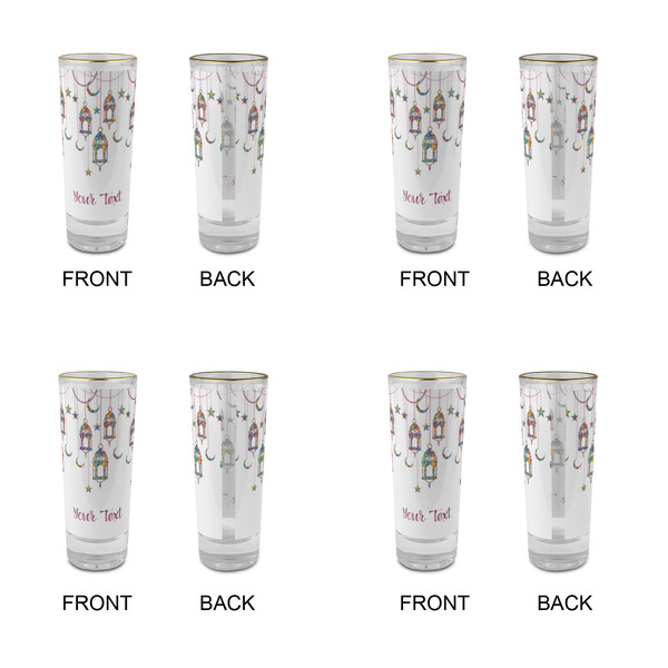 Hanging Lanterns Glass Shot Glass - 2 oz - Set of 4 - APPROVAL