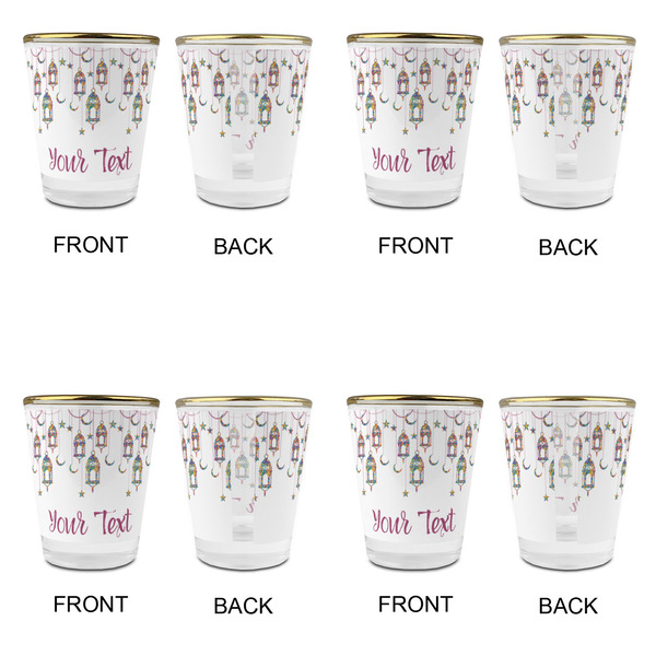 Hanging Lanterns Glass Shot Glass - with gold rim - Set of 4 - APPROVAL