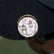 Hanging Lanterns Golf Ball Marker Hat Clip - Gold - On Hat