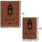 Hanging Lanterns Journal Size Comparisons w/ Dimensions