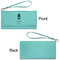 Hanging Lanterns Ladies Wallets - Faux Leather - Teal - Front & Back View