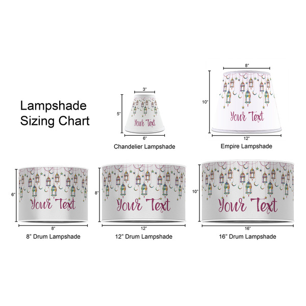 Hanging Lanterns Lampshade Sizing Chart