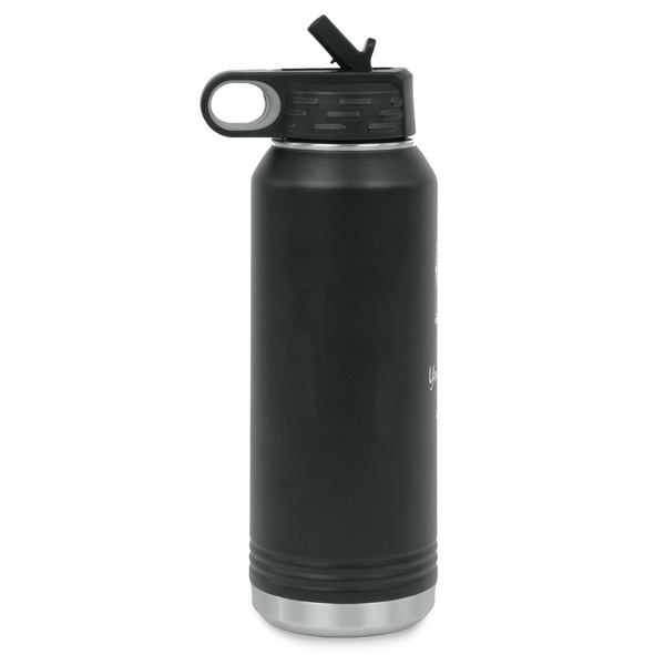 Hanging Lanterns Laser Engraved Water Bottles - Front Engraving - Side View