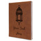 Hanging Lanterns Leather Sketchbook - Large - Double Sided - Angled View