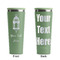 Hanging Lanterns Light Green RTIC Everyday Tumbler - 28 oz. - Front and Back