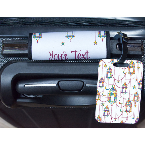 Hanging Lanterns Metal Luggage Tag & Handle Wrap - In Context