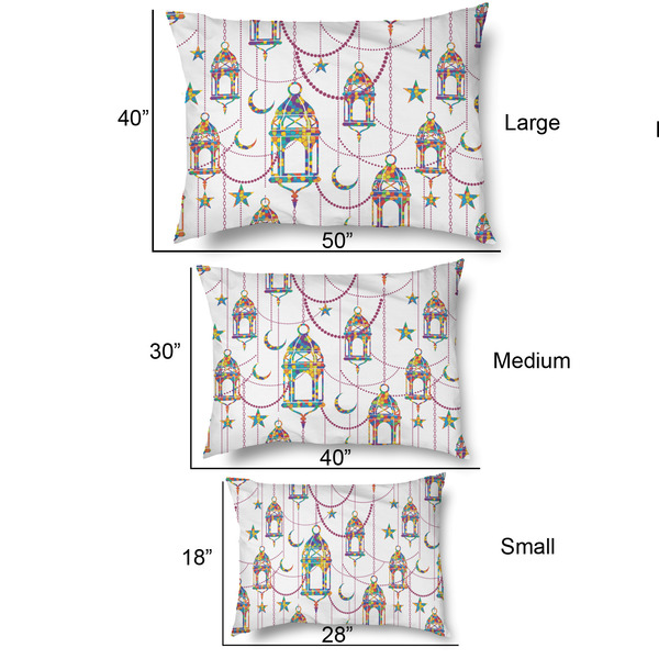 Hanging Lanterns Outdoor Dog Beds - SIZE CHART