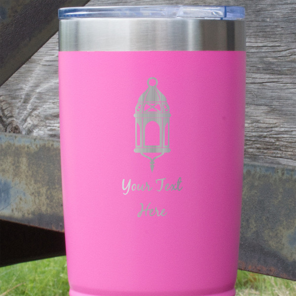 Hanging Lanterns Pink Polar Camel Tumbler - 20oz - Close Up
