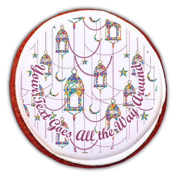 Hanging Lanterns Printed Icing Circle - Large - On Cookie