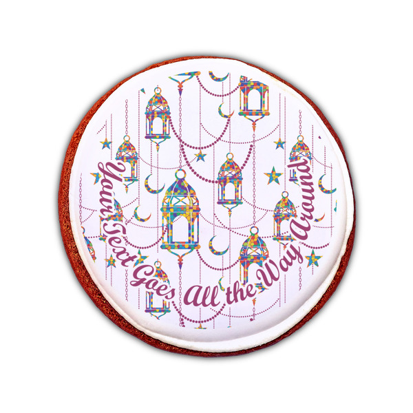 Hanging Lanterns Printed Icing Circle - Small - On Cookie