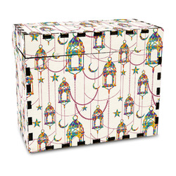 Hanging Lanterns Wood Recipe Box - Full Color Print