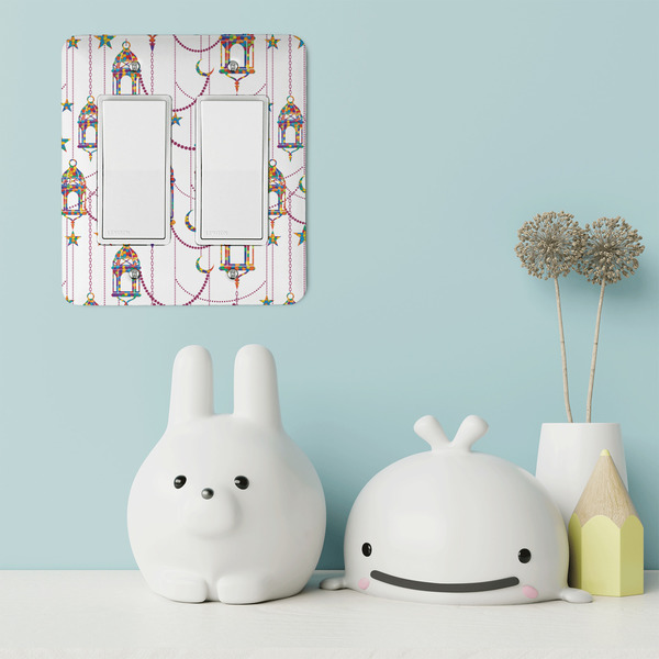 Hanging Lanterns Rocker Light Switch Covers - Double - IN CONTEXT
