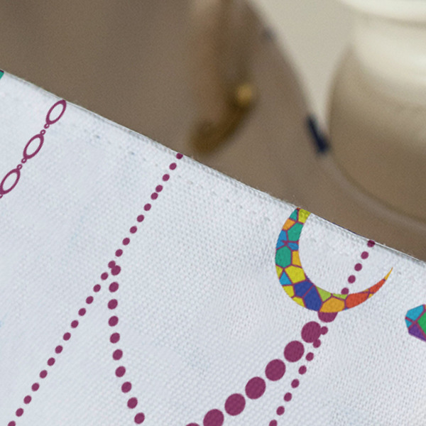 Hanging Lanterns Large Rope Tote - Close Up View