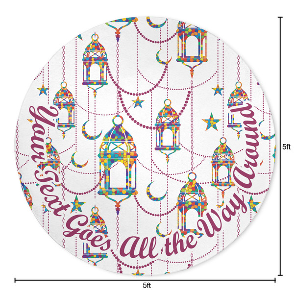 Hanging Lanterns Round Area Rug - Size